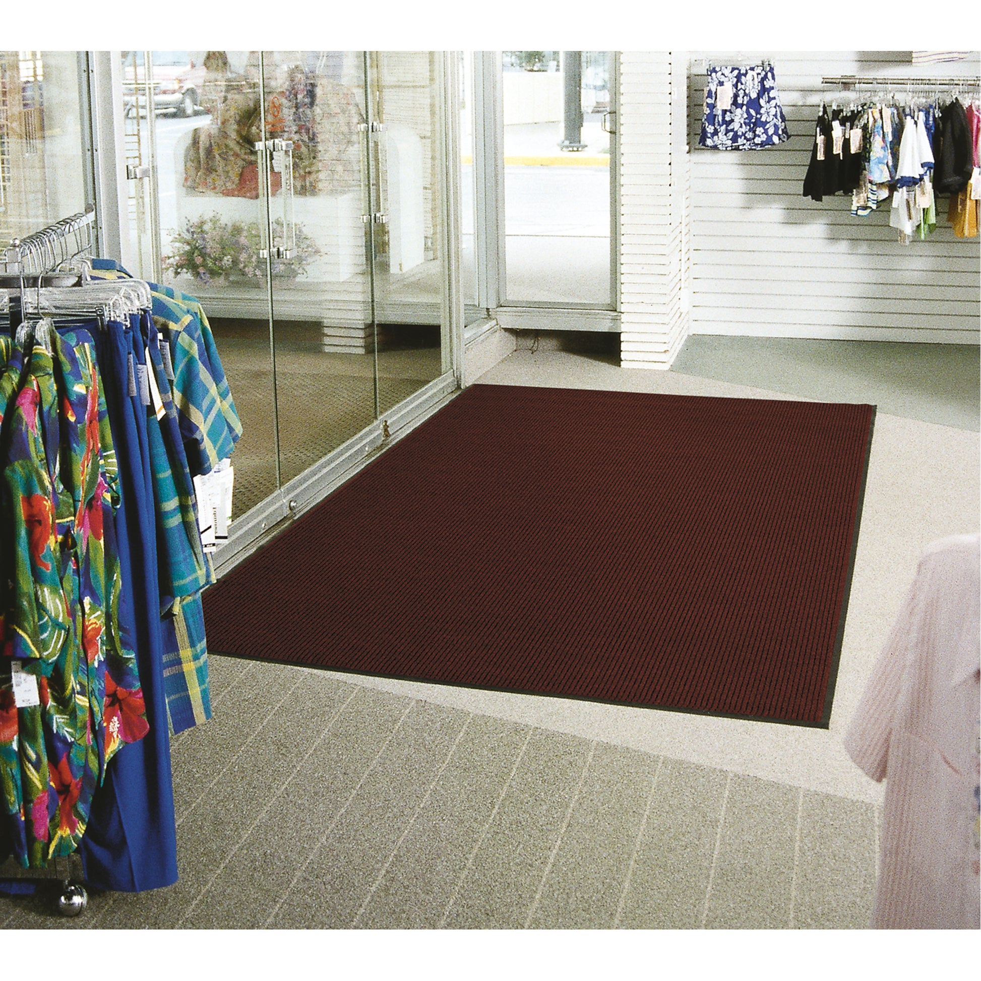 Mat Tech Needle-Rib™ Matting, Wiper/Scraper, 3' x 2' x 15/16", Red