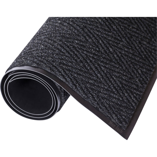 Mat Tech Chevron™ Matting, Wiper/Wiper/Scraper, 2' x 3' x 5/16", Charcoal