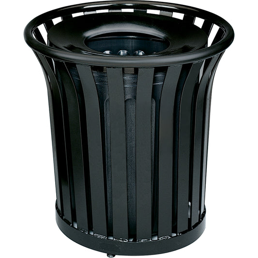 Americana Series Open-Top Waste Receptacle, Steel, 36 US gal.