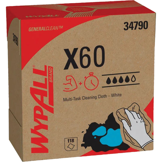WypAll® X60 Wipers, All-Purpose, 16-4/5" L x 8-3/4" W