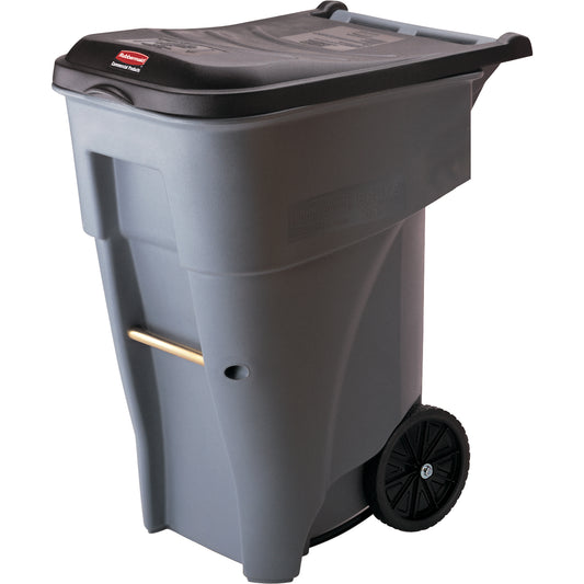 Brute® Roll Out Containers, Polyethylene, 65 US gal.
