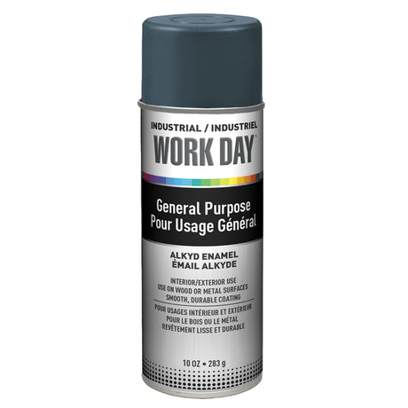 Industrial Enamel Paint, Grey, Gloss, 10 oz., Aerosol Can