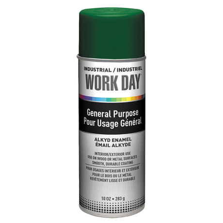 Industrial Enamel Paint, Green, Gloss, 10 oz., Aerosol Can