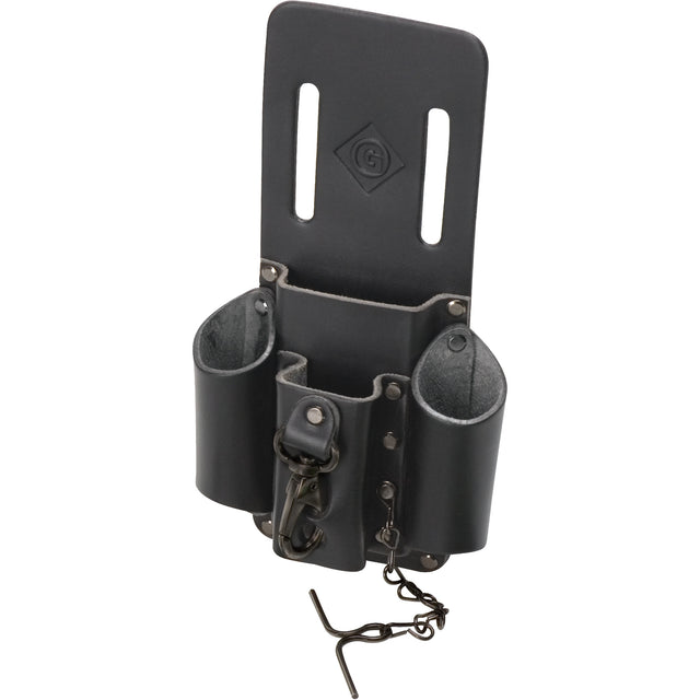 Tool Belt Pouch, Multiple Tool Holder, Leather, 4 Pockets