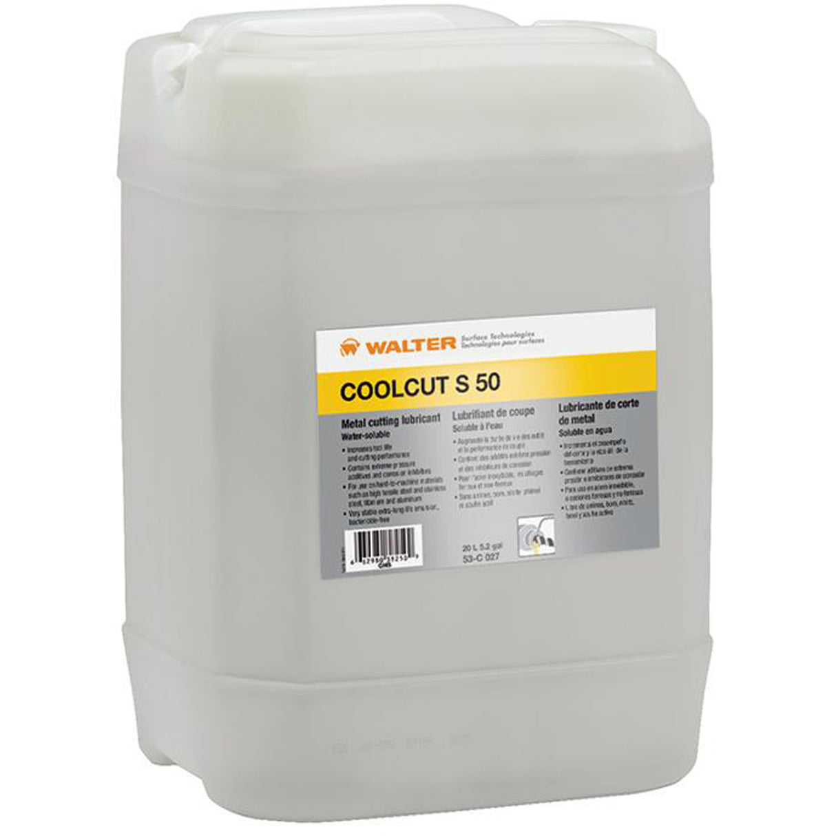 COOLCUT S-50™ Water-Miscible Cutting Lubricant, 20 L