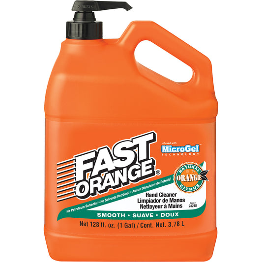 Hand Cleaner, Lotion, 3.78 L, Pump Bottle, Orange