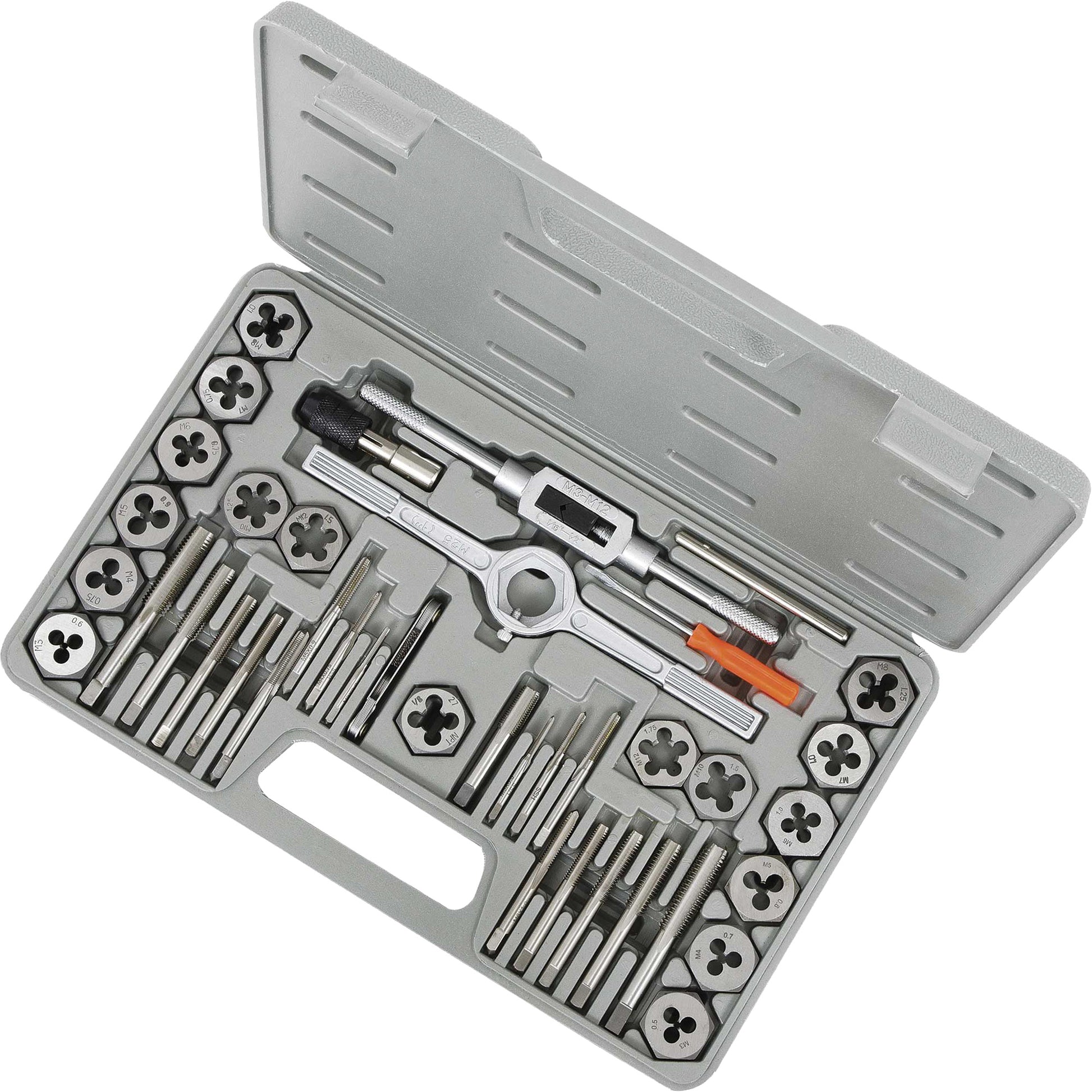 TD40HM Metric HSS Tap & Alloy Die Set, 40 Pieces