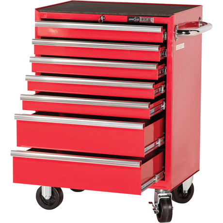 PRC2707 Pro Series Roller Cabinet, 7 Drawers, 27" W x 16" D x Red