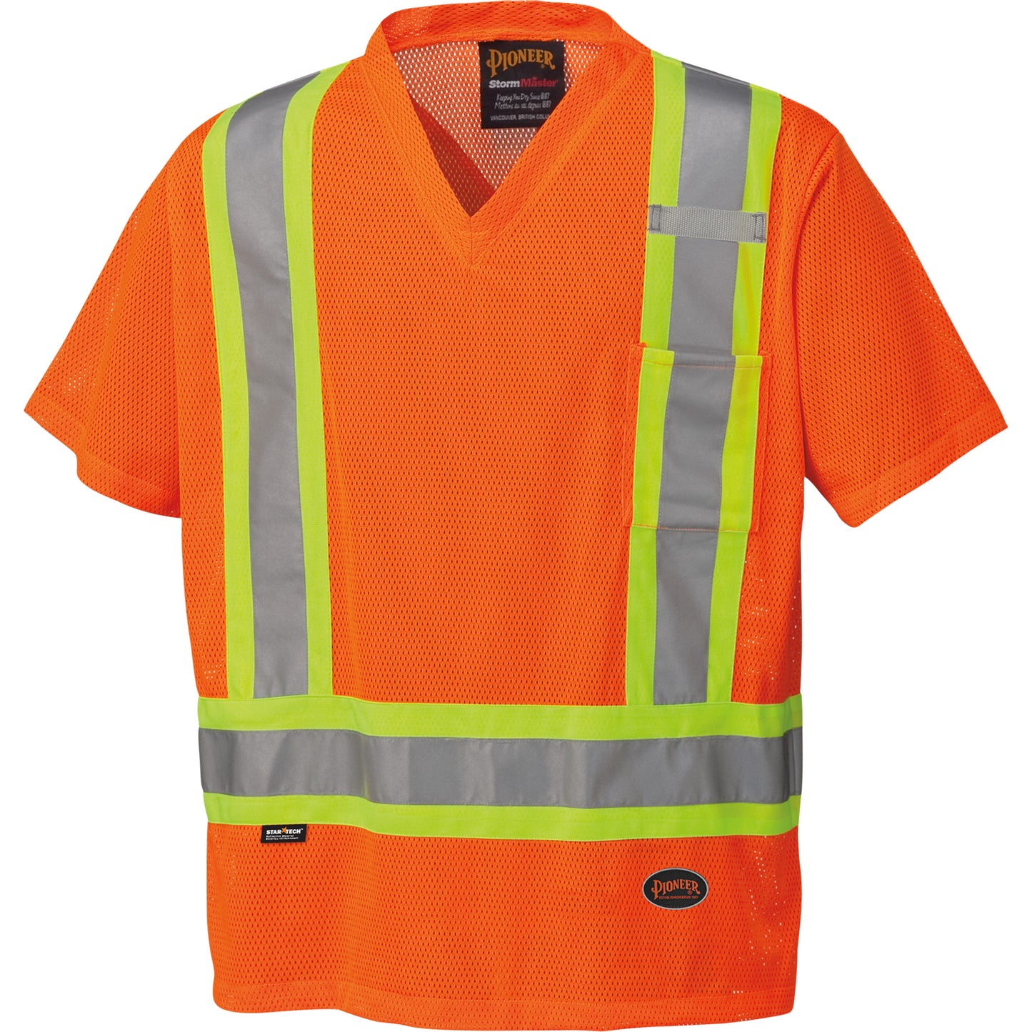 Pioneer 5994 High-Visibility Safety T-Shirt, Polyester, X-Large, High Visibility Orange