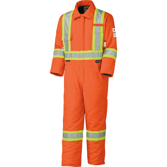 Pioneer 5532A High Visibility FR Rated & Arc Rated Safety Coveralls, Size 2X-Large, High Visibility Orange, 58 cal/cm²