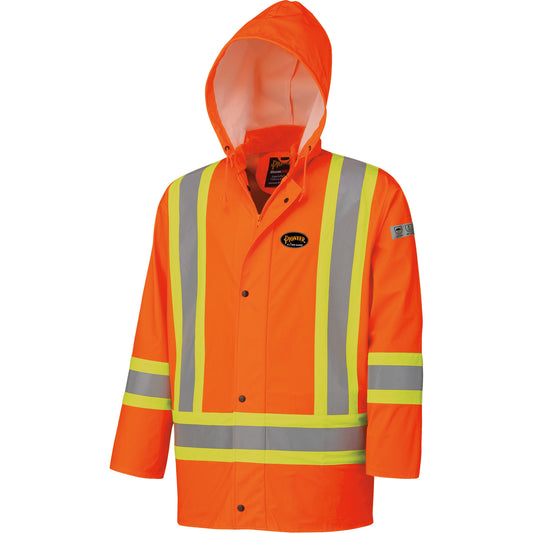 Pioneer 5892 High Visibility Flame Resistant Waterproof Jacket, X-Large, High Visibility Orange