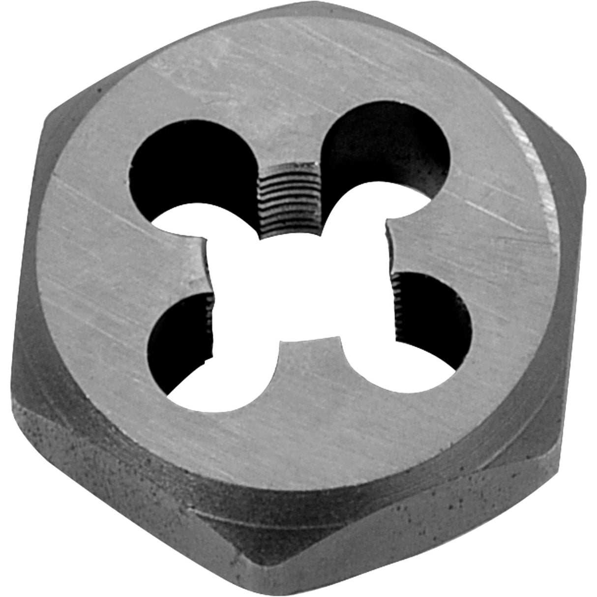 Hexagon Rethreading Bolt Die, 7/8" Dia., 7/16"-20 Thread, Chromium Steel