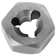 Hexagon Rethreading Bolt Die, 19/32" Dia., 1/4"-28 Thread, Chromium Steel