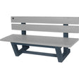 Outdoor Park Benches, Recycled Plastic, 60" L x 17" W x 17" H, Grey