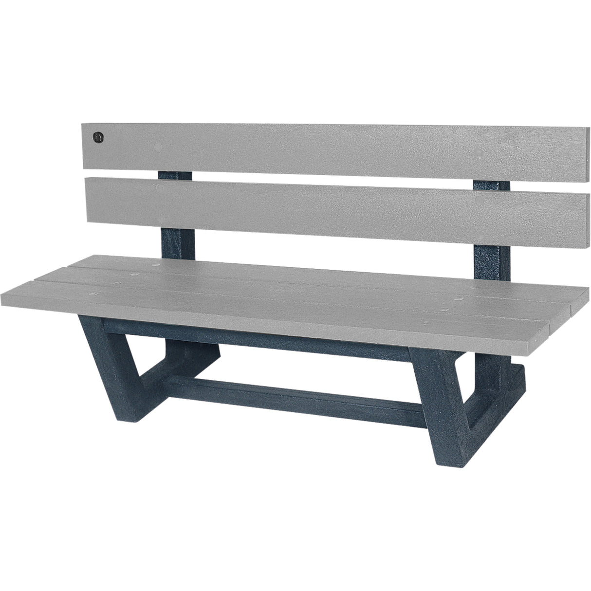 Outdoor Park Benches, Recycled Plastic, 72" L x 23-3/16" W x 29-13/16" H, Grey
