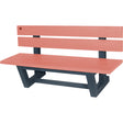 Outdoor Park Benches, Recycled Plastic, 60" L x 22-13/16" W x 29-13/16" H, Redwood
