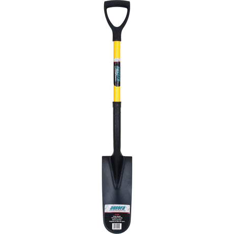 Drain Spade Shovels, Tempered Steel, 16" x 6" Blade, 28-1/2" L, D-Grip Handle