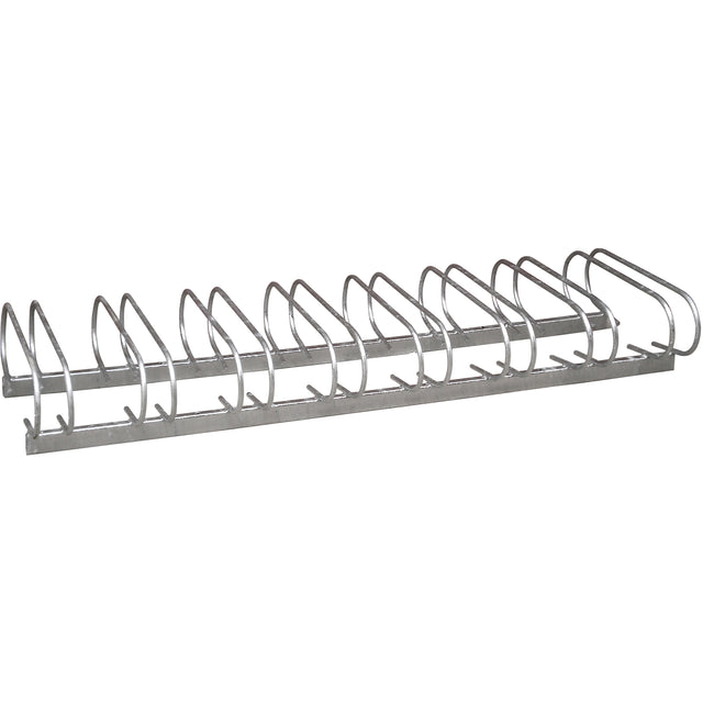 Style Bicycle Rack, Galvanized Steel, 8 Bike Capacity