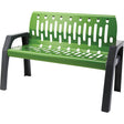 Stream Benches, Steel, 48" L x 48" W x 34" H, Green
