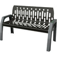 Stream Benches, Steel, 48" L x 25" W x 34" H, Black
