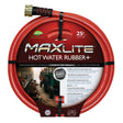 Hot Water Hose, Rubber, 5/8" dia. x 25' L