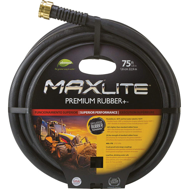 Commercial Duty Hoses, Rubber, 5/8" dia. x 75'