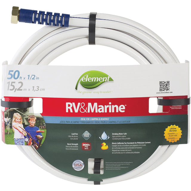 Element™ Marine & RV Water Hoses, PVC, 1/2" dia. x 50'