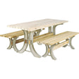 2x4 Basics® Picnic Table & Benches Kit, 8' L x 30" W, Sand