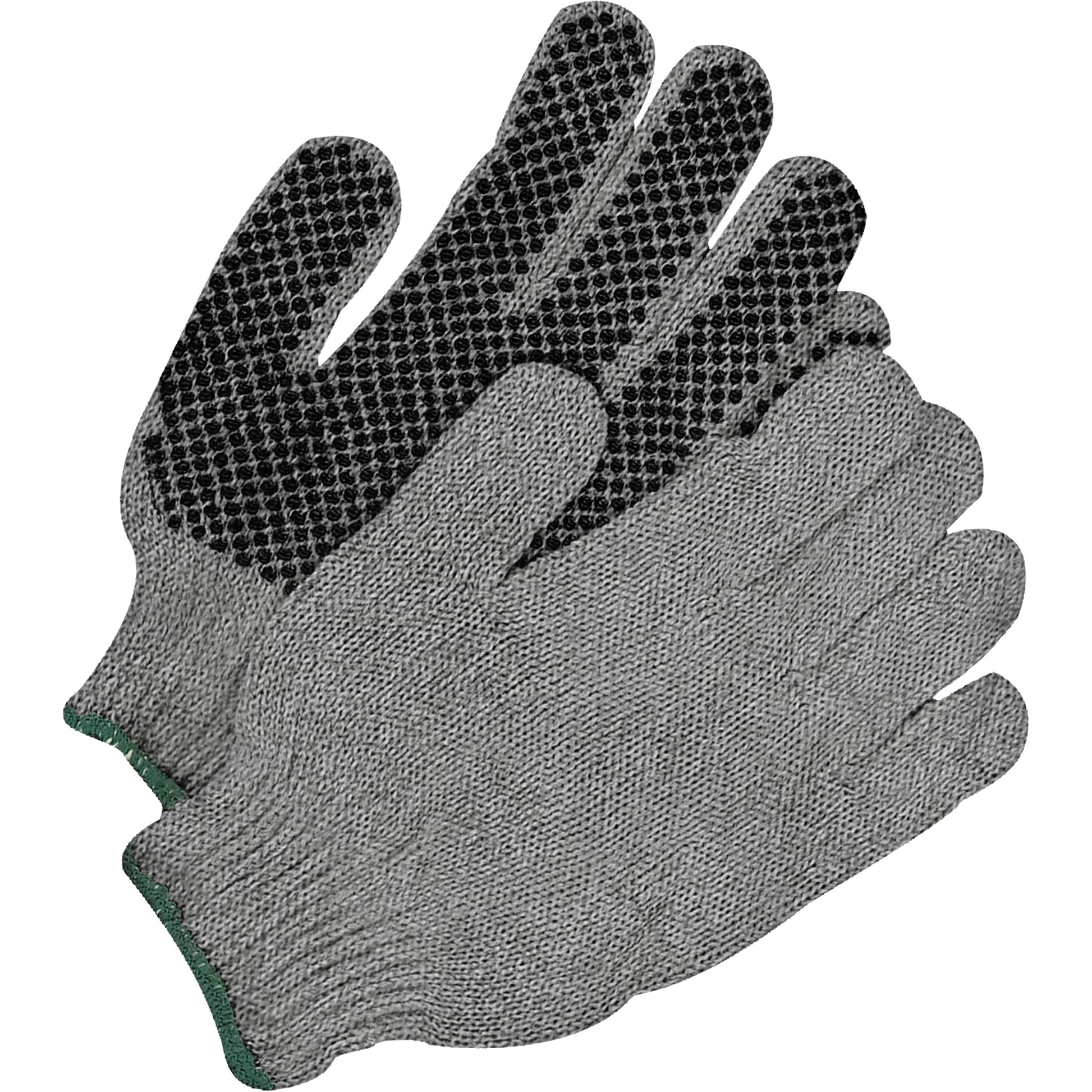 Bob Dale Gloves Classic Grip Gloves, Poly/Cotton, Single Sided, Large