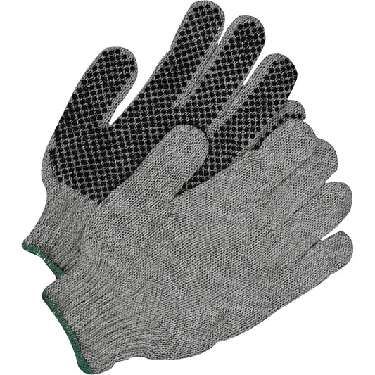 Bob Dale Gloves Classic Grip Gloves, Poly/Cotton, Single Sided, Large