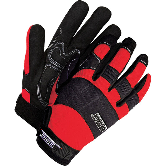 Bob Dale Gloves Heavy-Duty Performance Gloves with Padded Palms, Size Large, Synthetic Palm