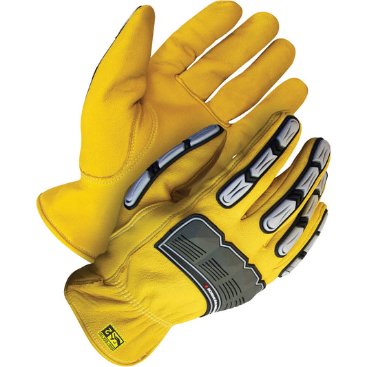 Bob Dale Gloves Deny™ Performance Gloves with Impact Protection, Medium, Grain Goatskin Palm