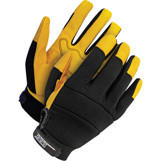 Bob Dale Gloves X-Site™ Mechanic's Gloves, Grain Goatskin Palm, Size Medium