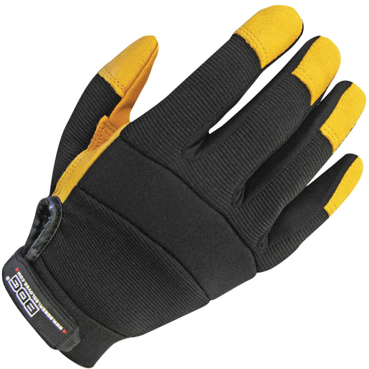 Bob Dale Gloves X-Site™ Mechanic's Gloves, Grain Goatskin Palm, Size Large
