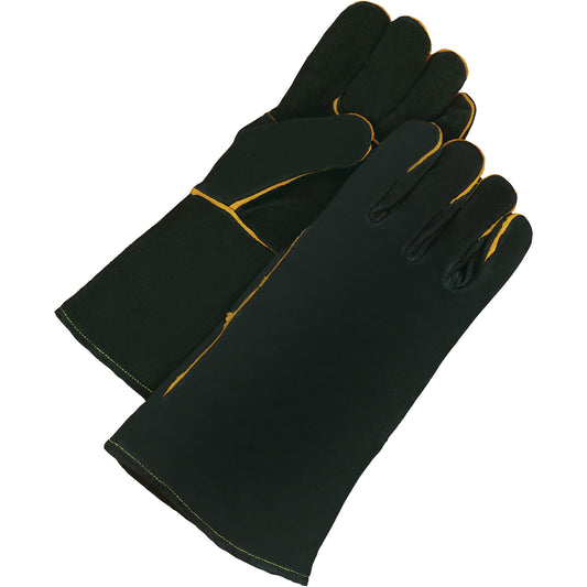 Bob Dale Gloves Welder Gloves with Gauntlet Cuff, Split Cowhide, Size One Size