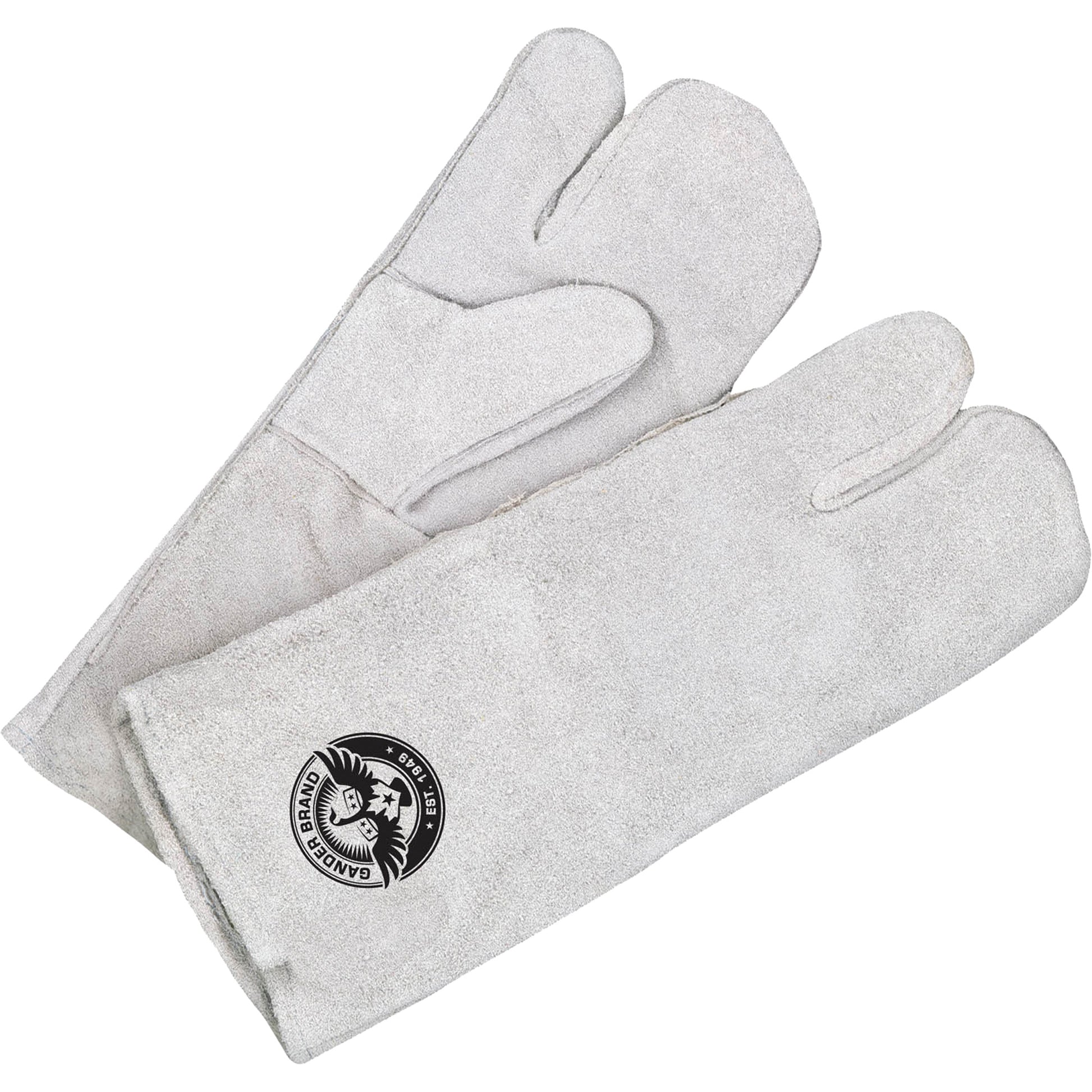 Bob Dale Gloves Gander Brand 1-Finger Welding Mitt with Gauntlet Cuff, Split Cowhide, Size One Size