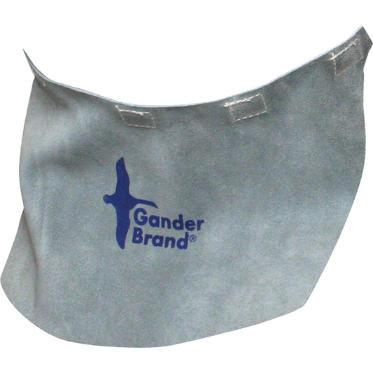 Bob Dale Gloves Gander Brand Split Leather Welding Helmet Bib, Pearl Grey