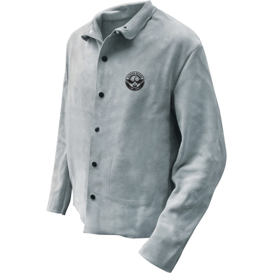 Bob Dale Gloves Welder Jacket, Leather, 2X-Large, Grey