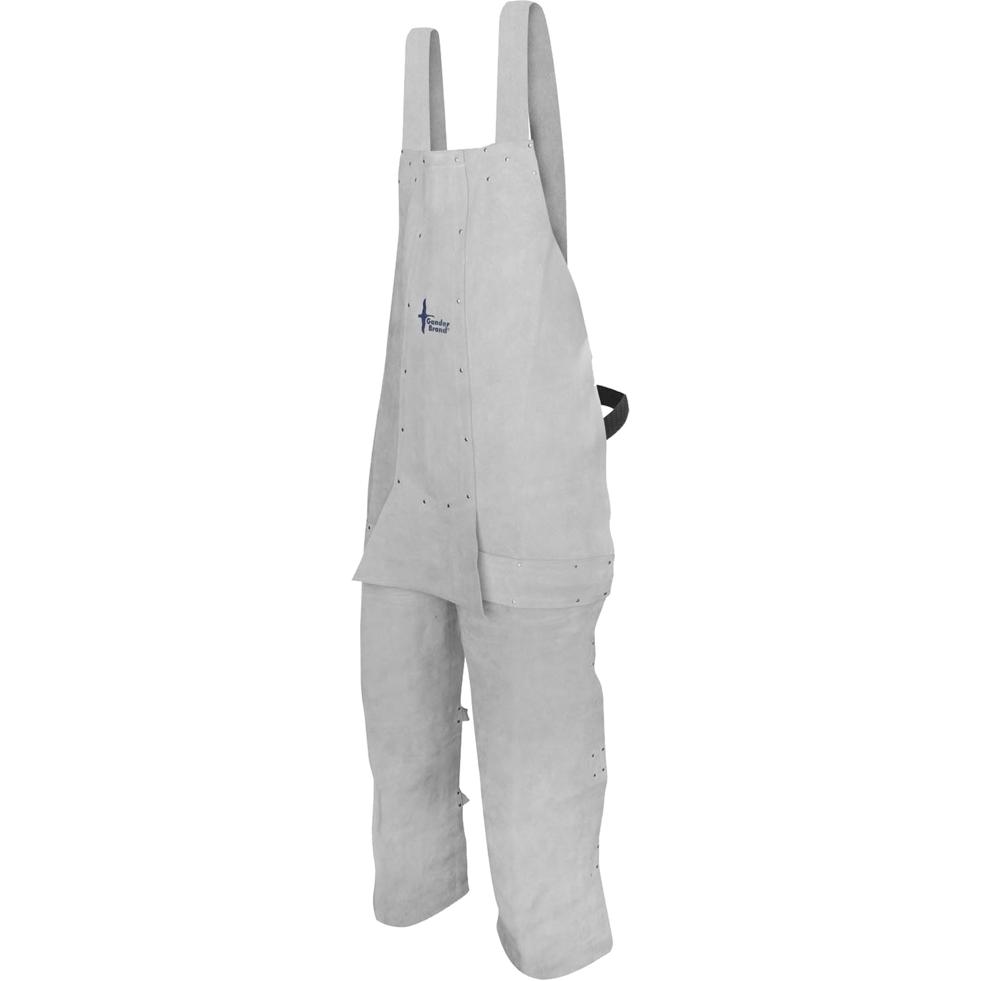 Bob Dale Gloves Leather Welding Apron, Split-Leg Bib, Pearl Grey