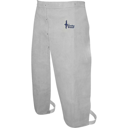 Bob Dale Gloves Leather Welding Apron, Split-Leg Waist, 32" L, Pearl Grey
