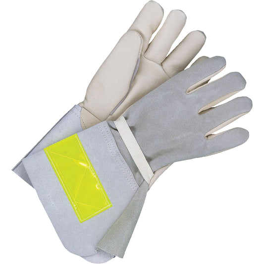 Bob Dale Gloves Utility Gloves with 5" Cuff, 11, Grain Cowhide Palm, Nomex® Inner Lining