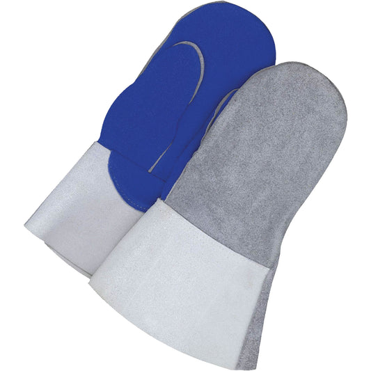 Bob Dale Gloves Welder Mitts with Gauntlet Cuffs, Split Cowhide, Size One Size