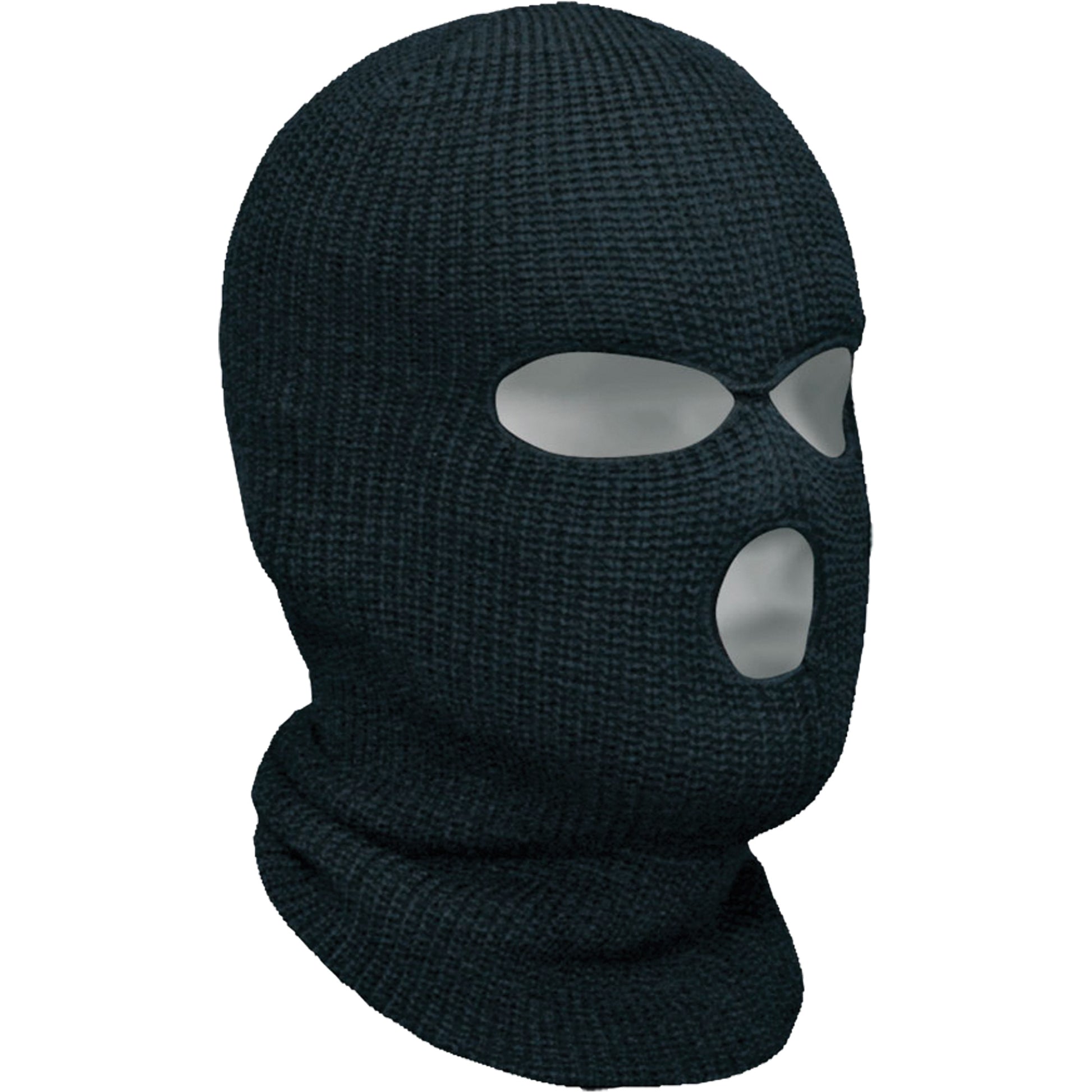Bob Dale Gloves Classic 3-Hole Balaclava, Acrylic, Black