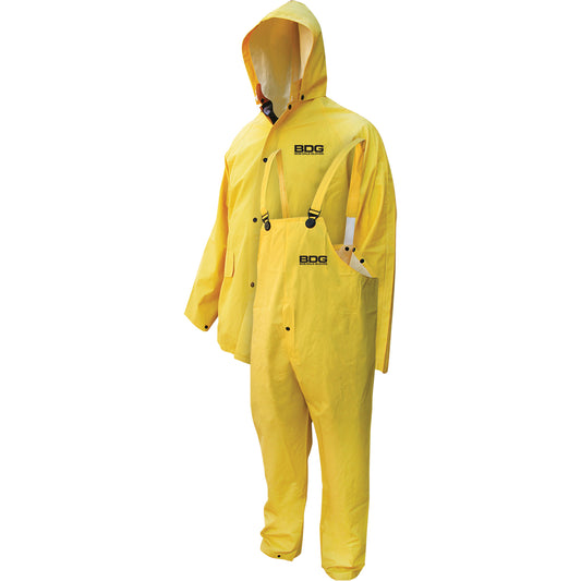 Bob Dale Gloves Deny™ 3-Piece FR Rainwear Suit, X-Large, Yellow
