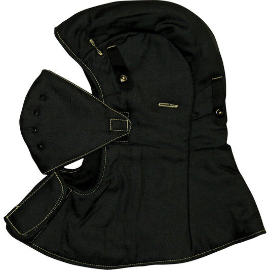 Bob Dale Gloves CarbonX® FR Hardhat Liner with Face Mask, Black, Cotton/Jersey/Twill