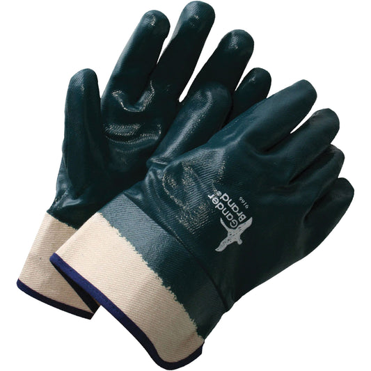 Bob Dale Gloves Deny™ Coated Gloves with Safety Cuffs, One Size, Nitrile Coating, Cotton Shell