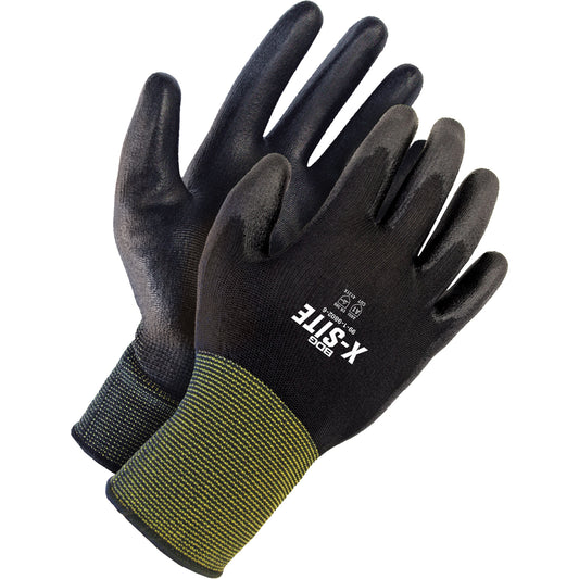 Bob Dale Gloves X-Site™ Coated Gloves, 7, Polyurethane Coating, Nylon Shell