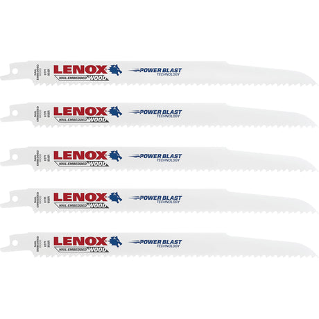 Wood Cutting Reciprocating Saw Blades, Bi-Metal, 6 TPI, 9" L x 3/4" W