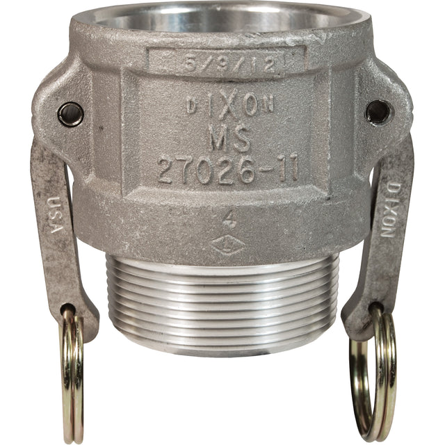 Cam & Groove Coupler, Aluminum, Type B, 1-1/2", Male NPT, 250 PSI