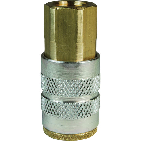 F-Series Pneumatic Manual Coupler, Brass, 3/8", Male NPTF, 500 psi